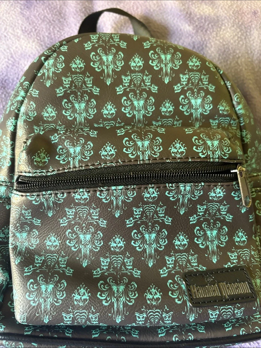 Haunted Mansion 50 th anniversary Mini Backpack in Teal and Black